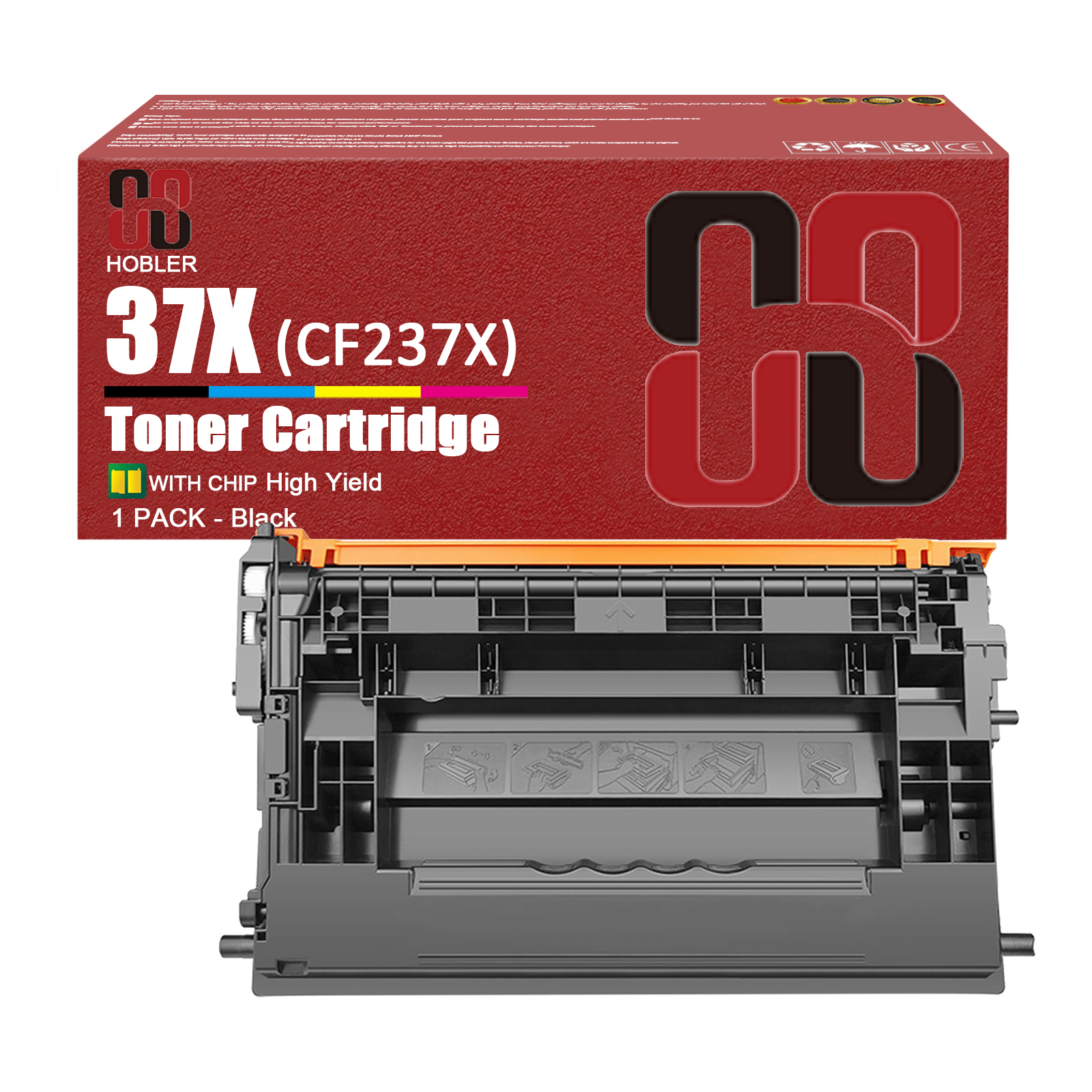 For HP 37X CF237X Toner Cartridge Work for HP LaserJet Enterprise M607 M608 M609 M631 M632 M633 Printers