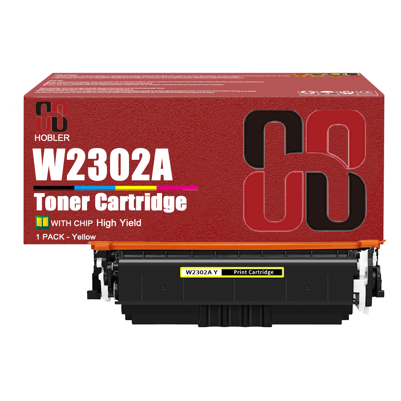 For HP 230A W2300A W2301A W2303A W2302A Toner Cartridge Work for HP Color LaserJet Pro 4203dw 4203dn MFP 4303dw 4303fdw Printers, Black │W2300A, Cyan │W2301A, Magenta │W2303A, Yellow │W2302A-PrintsBoost