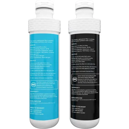 Avalon Genuine Filters for Avalon Water Coolers, 2 Stage Replacement Filters, Compatible with all Avalon branded Bottleless Water Coolers, NSF Certified, 2 Count (Pack of 1)