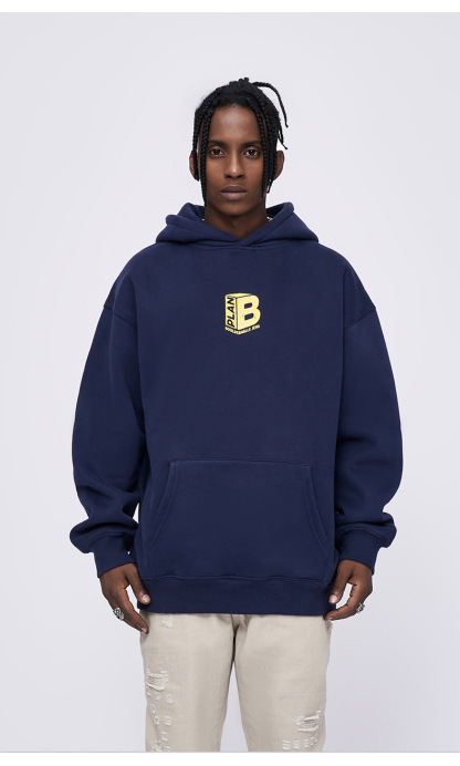 Kaisorn 2025 Plush hooded sweatshirt foam printed sweatshirt men's loose top