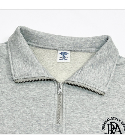 Kaisorn 2024 Embroidered Lapel Half Zipper Sweatshirt Men's Loose POLO Collar Top