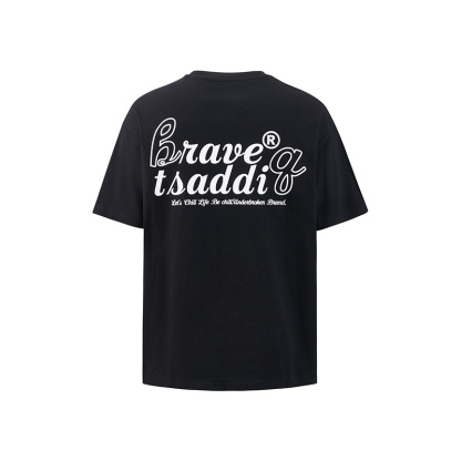 Kaisorn 2025 American style letter print heavy short sleeve simple loose T-shirt