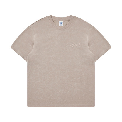 Kaisorn 2025 Heavy washed retro embroidered trendy short-sleeved T-shirt