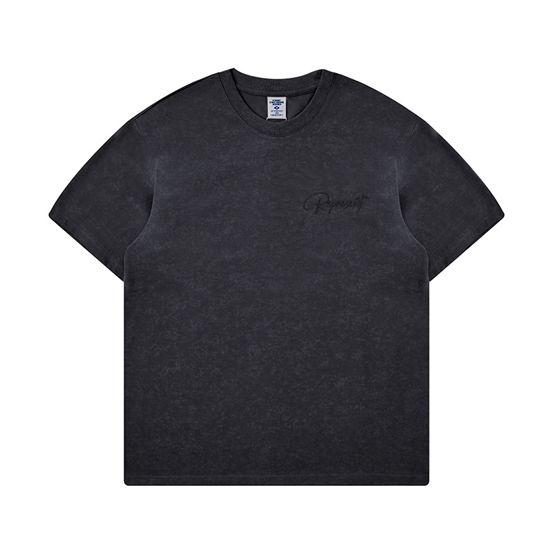 Kaisorn 2025 Heavy washed retro embroidered trendy short-sleeved T-shi