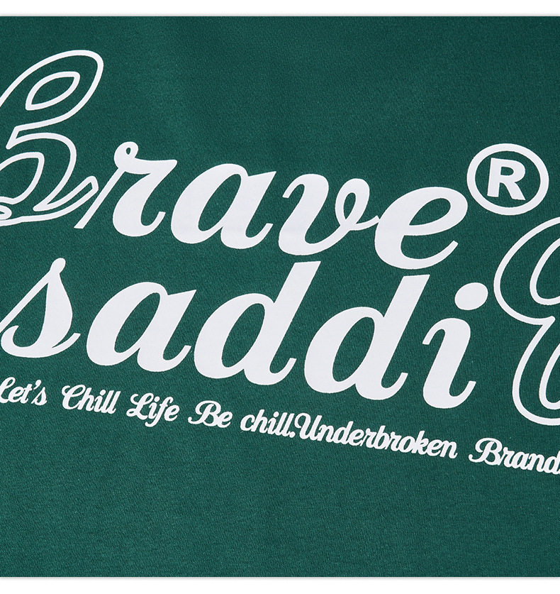 Kaisorn 2025 American style letter print heavy short sleeve simple loose T-shirt