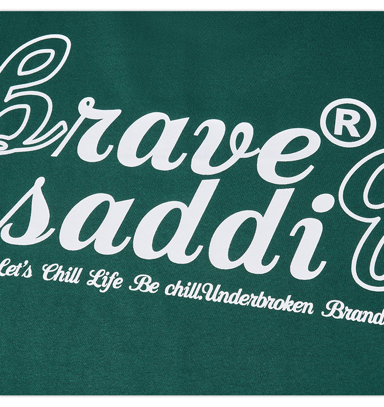 Kaisorn 2025 American style letter print heavy short sleeve simple loose T-shirt