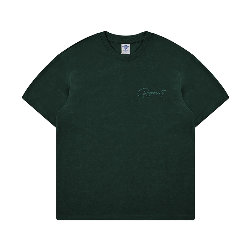 Kaisorn 2025 Heavy washed retro embroidered trendy short-sleeved T-shi