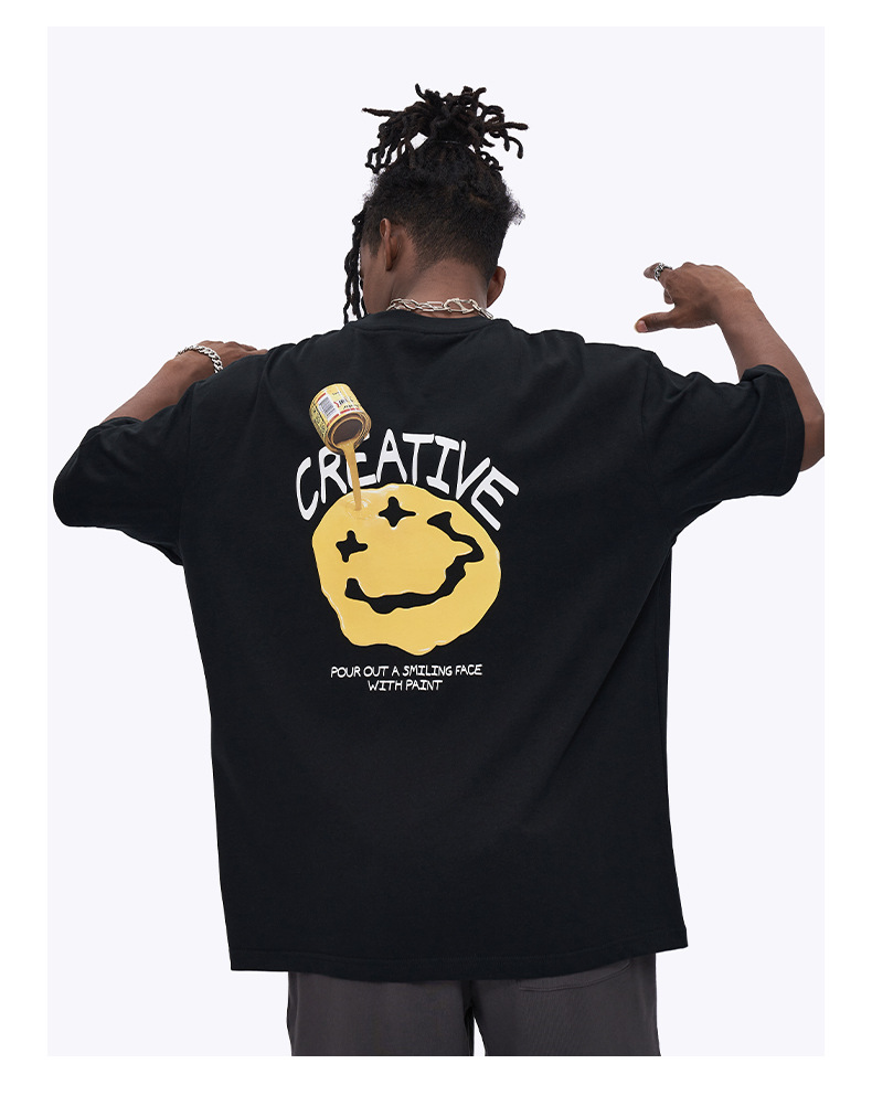 Kaisorn 2025 Glue printing loose short-sleeved street style loose versatile men