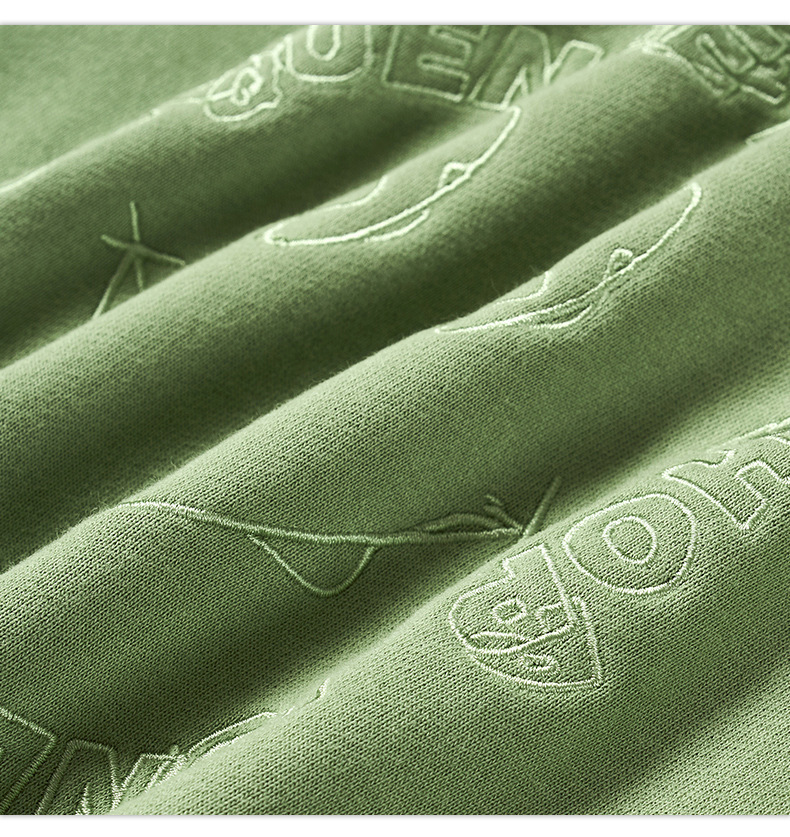 Embroidered smiley face sweatshirt