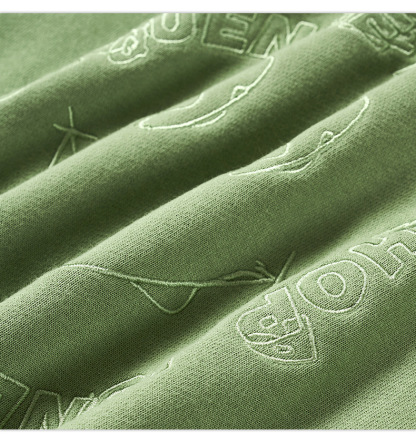 Embroidered smiley face sweatshirt