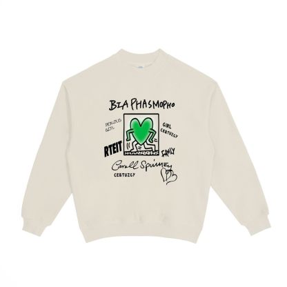 Green heart sweatshirt