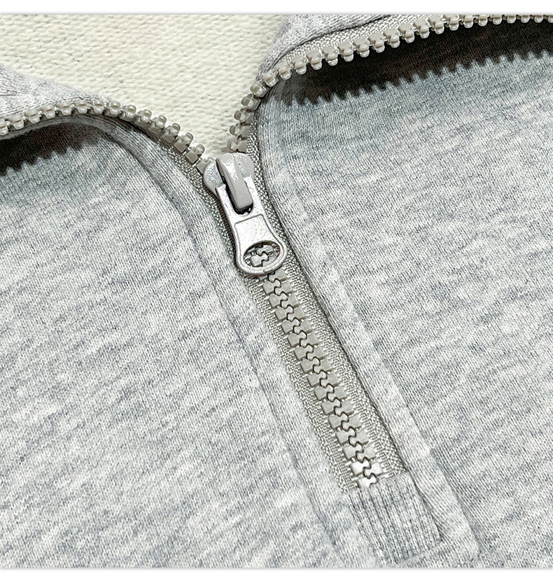 Kaisorn 2024 Embroidered Lapel Half Zipper Sweatshirt Men's Loose POLO Collar Top