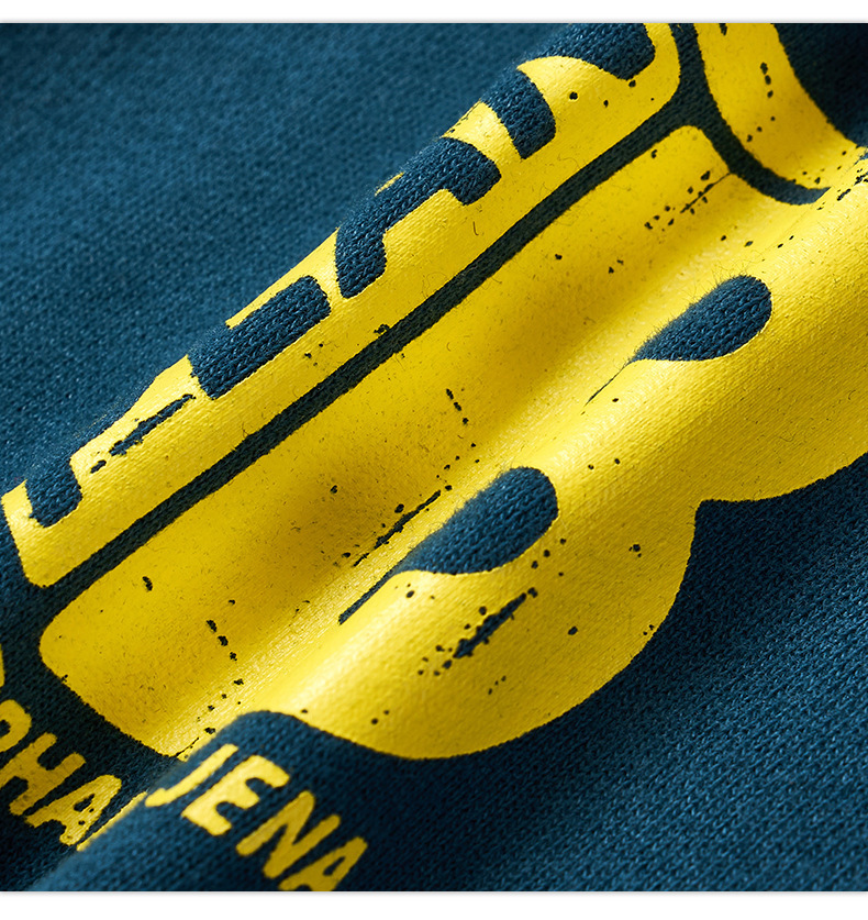 Kaisorn 2025 Plush hooded sweatshirt foam printed sweatshirt men's loose top