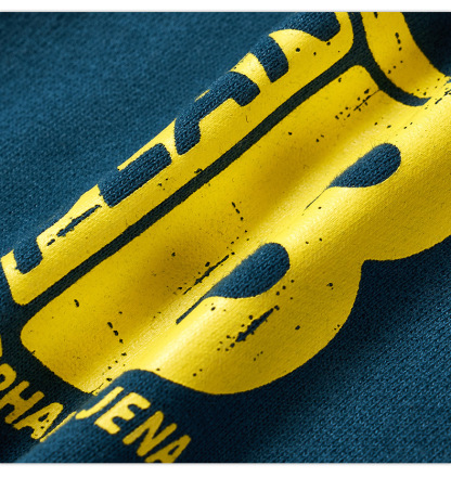 Kaisorn 2025 Plush hooded sweatshirt foam printed sweatshirt men's loose top