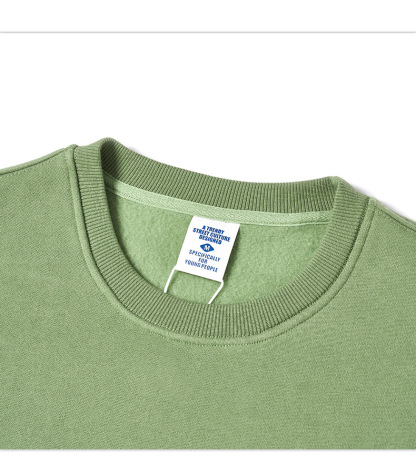 Embroidered smiley face sweatshirt