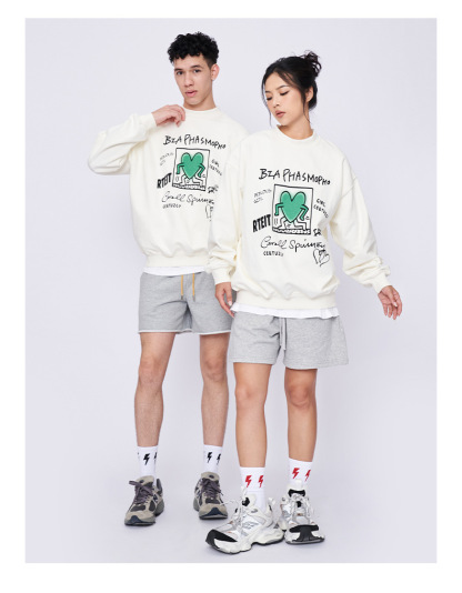 Green heart sweatshirt