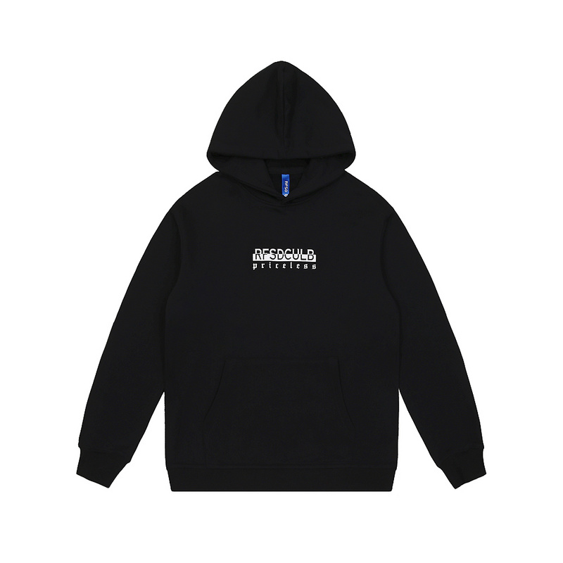 Kaisorn2024Pure black and white silk-screen lettering logo hoodie