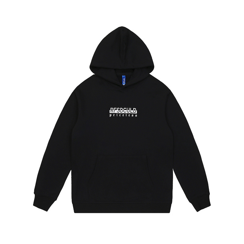 Kaisorn2024Pure black and white silk-screen lettering logo hoodie