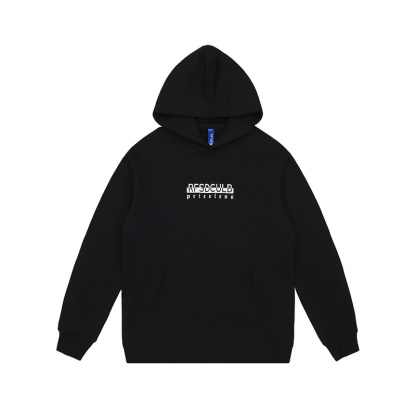 Kaisorn2024Pure black and white silk-screen lettering logo hoodie