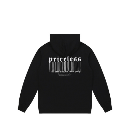 Kaisorn2024Pure black and white silk-screen lettering logo hoodie