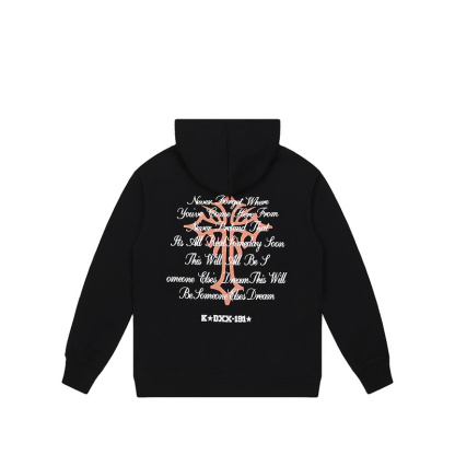 Kaisorn2024新款秋冬保暖加厚丝印字母logo连帽衫