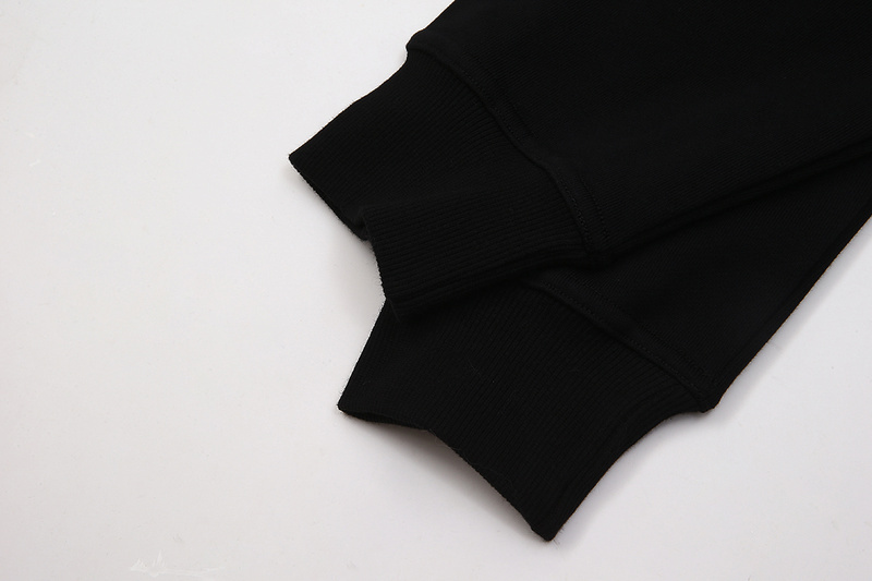 Kaisorn2024Pure black and white silk-screen lettering logo hoodie