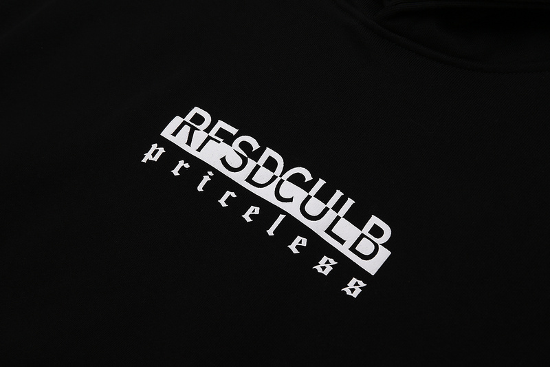 Kaisorn2024Pure black and white silk-screen lettering logo hoodie