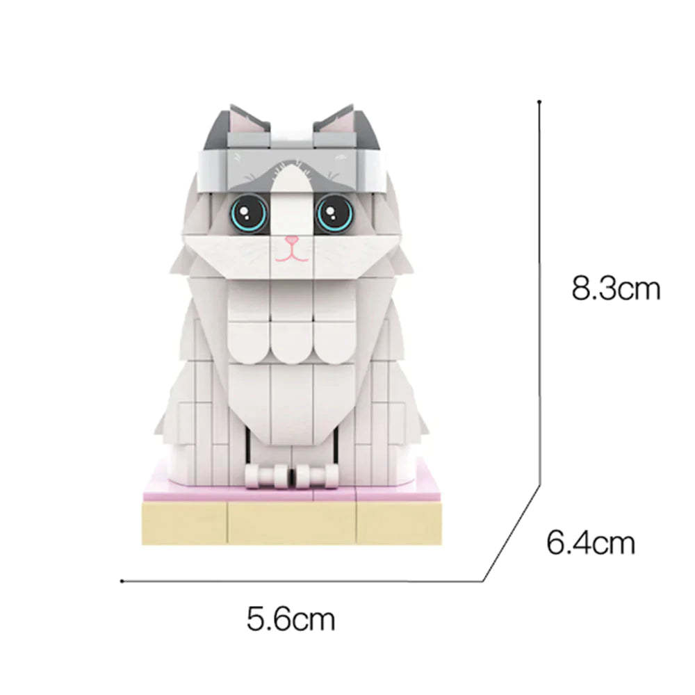 Niestandardowe Figurki Z Cegły Czarnego Kota W Pełni Konfigurowalne 1 Zdjęcie Kota Mały Blok Cząstek Dostosowany Tylko Kot - MyCustomBrickFigures