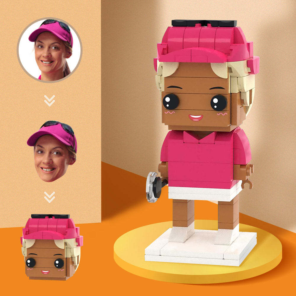 Dostosowane Głowy Tenisistek Figurki Mała Zabawka Blokowa Z Możliwością Dostosowania Prezenty Z Cegły - MyCustomBrickFigures