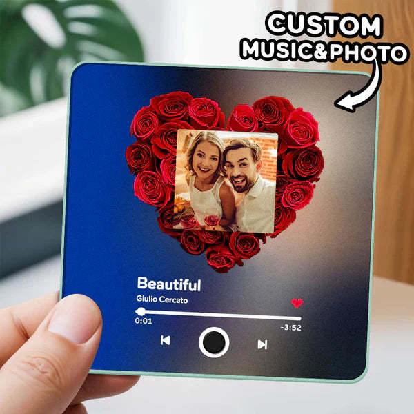 Spersonalizowany Album Fotograficzny Muzyka Magnes Na Lodówkę Prezenty Świąteczne Niestandardowy Telefon Spotify Muzyka Magnes Na Lodówkę Pro - MyCustomBrickFigures