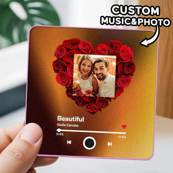 Spersonalizowany Album Fotograficzny Muzyka Magnes Na Lodówkę Prezenty Świąteczne Niestandardowy Telefon Spotify Muzyka Magnes Na Lodówkę Pro - MyCustomBrickFigures