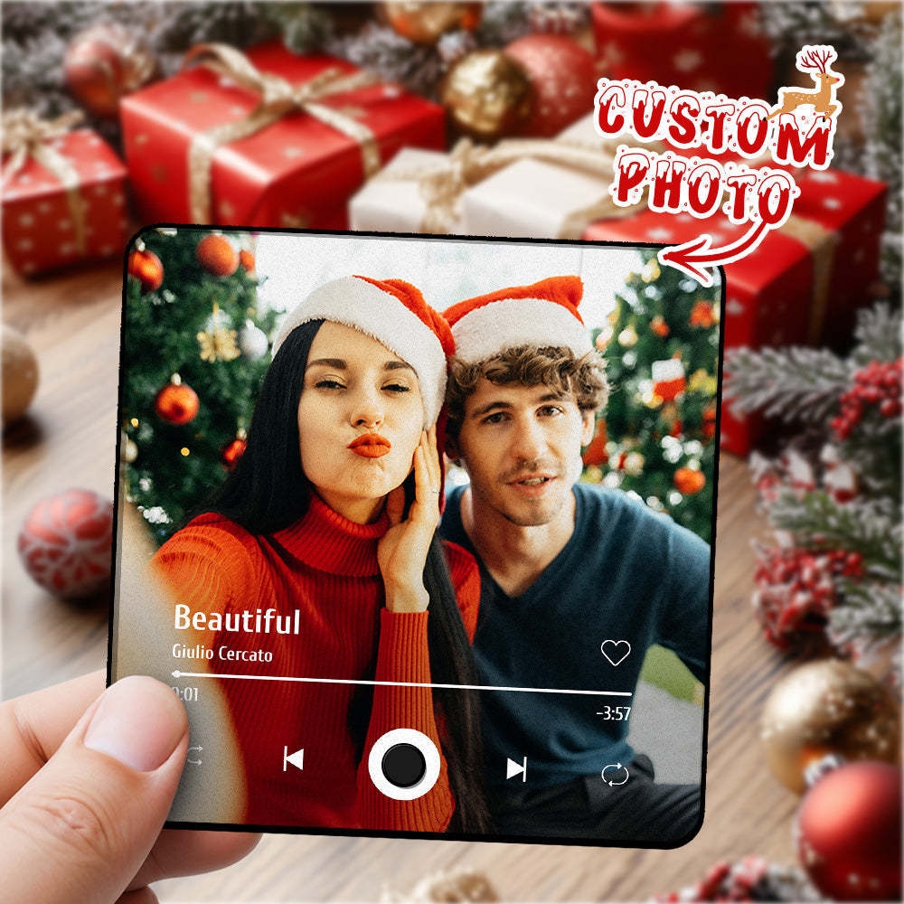 Spersonalizowany Album Fotograficzny Muzyka Magnes Na Lodówkę Prezenty Świąteczne Niestandardowy Telefon Spotify Muzyka Magnes Na Lodówkę Pro - MyCustomBrickFigures