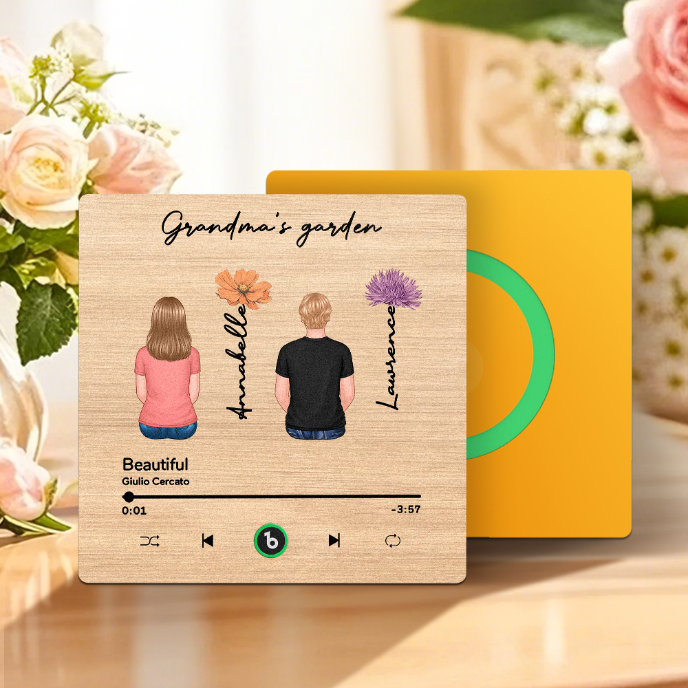 Dzień Matki Spersonalizowany Muzyczny Magnes Lodówkowy Naklejka Ścienna Z Muzyką, Która Odtwarza Muzykę Bez Telefonu Komórkowego Wiele Stylów - MyCustomBrickFigures