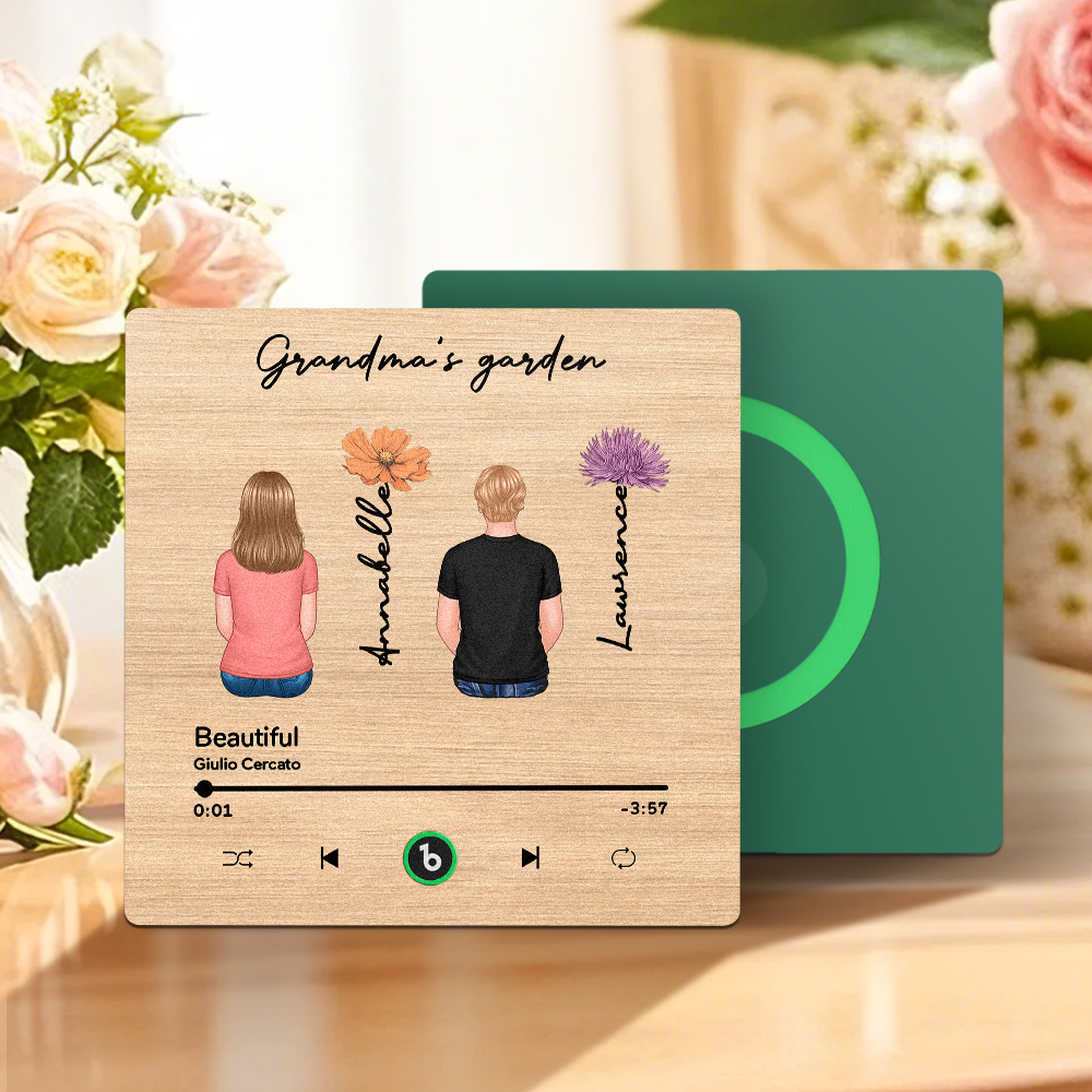 Dzień Matki Spersonalizowany Muzyczny Magnes Lodówkowy Naklejka Ścienna Z Muzyką, Która Odtwarza Muzykę Bez Telefonu Komórkowego Wiele Stylów - MyCustomBrickFigures