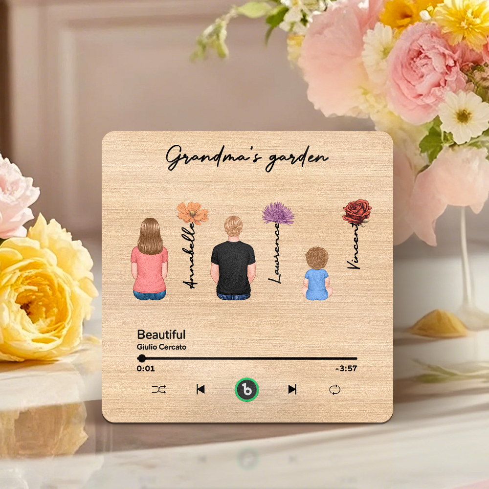 Dzień Matki Spersonalizowany Muzyczny Magnes Lodówkowy Naklejka Ścienna Z Muzyką, Która Odtwarza Muzykę Bez Telefonu Komórkowego Wiele Stylów - MyCustomBrickFigures