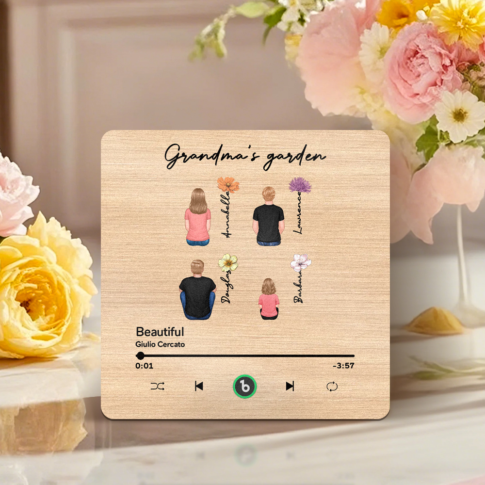 Dzień Matki Spersonalizowany Muzyczny Magnes Lodówkowy Naklejka Ścienna Z Muzyką, Która Odtwarza Muzykę Bez Telefonu Komórkowego Wiele Stylów - MyCustomBrickFigures