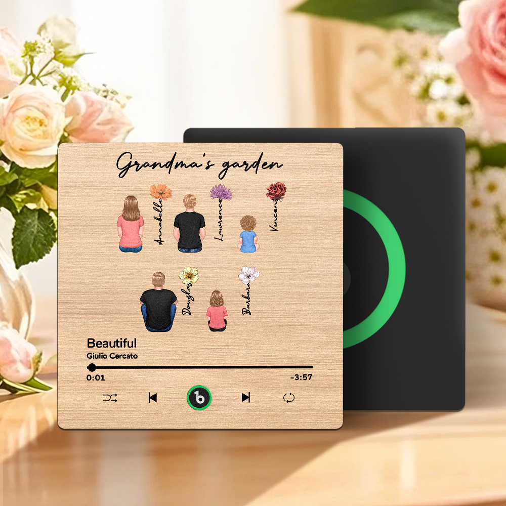 Dzień Matki Spersonalizowany Muzyczny Magnes Lodówkowy Naklejka Ścienna Z Muzyką, Która Odtwarza Muzykę Bez Telefonu Komórkowego Wiele Stylów - MyCustomBrickFigures