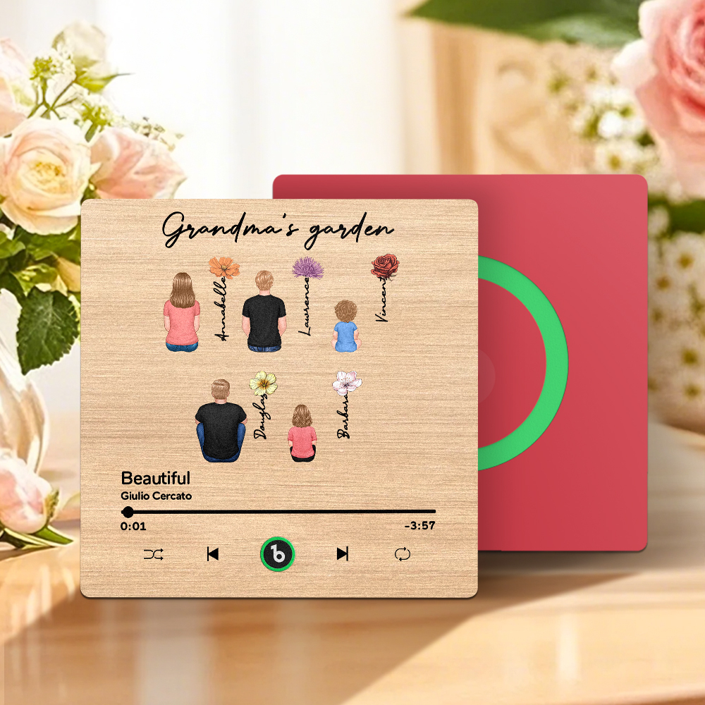 Dzień Matki Spersonalizowany Muzyczny Magnes Lodówkowy Naklejka Ścienna Z Muzyką, Która Odtwarza Muzykę Bez Telefonu Komórkowego Wiele Stylów - MyCustomBrickFigures