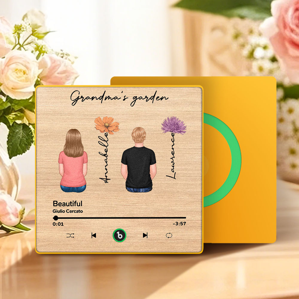 Dzień Matki Spersonalizowany Muzyczny Magnes Lodówkowy Naklejka Ścienna Z Muzyką, Która Odtwarza Muzykę Bez Telefonu Komórkowego Wiele Stylów - MyCustomBrickFigures