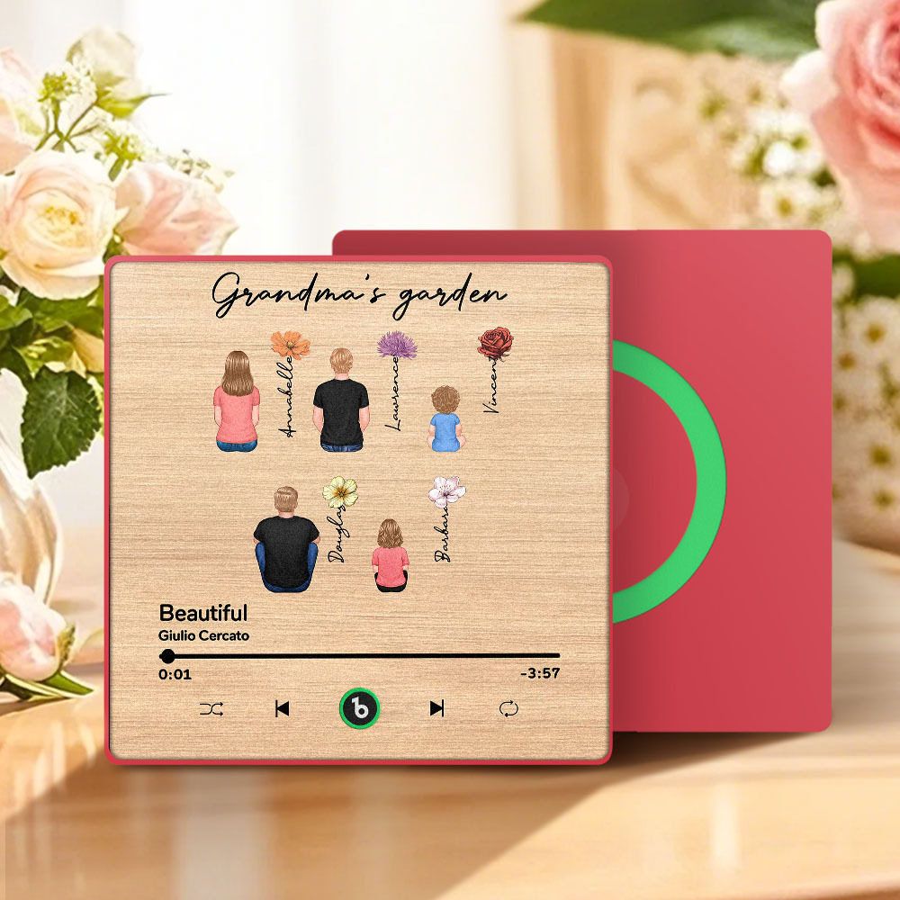 Dzień Matki Spersonalizowany Muzyczny Magnes Lodówkowy Naklejka Ścienna Z Muzyką, Która Odtwarza Muzykę Bez Telefonu Komórkowego Wiele Stylów - MyCustomBrickFigures