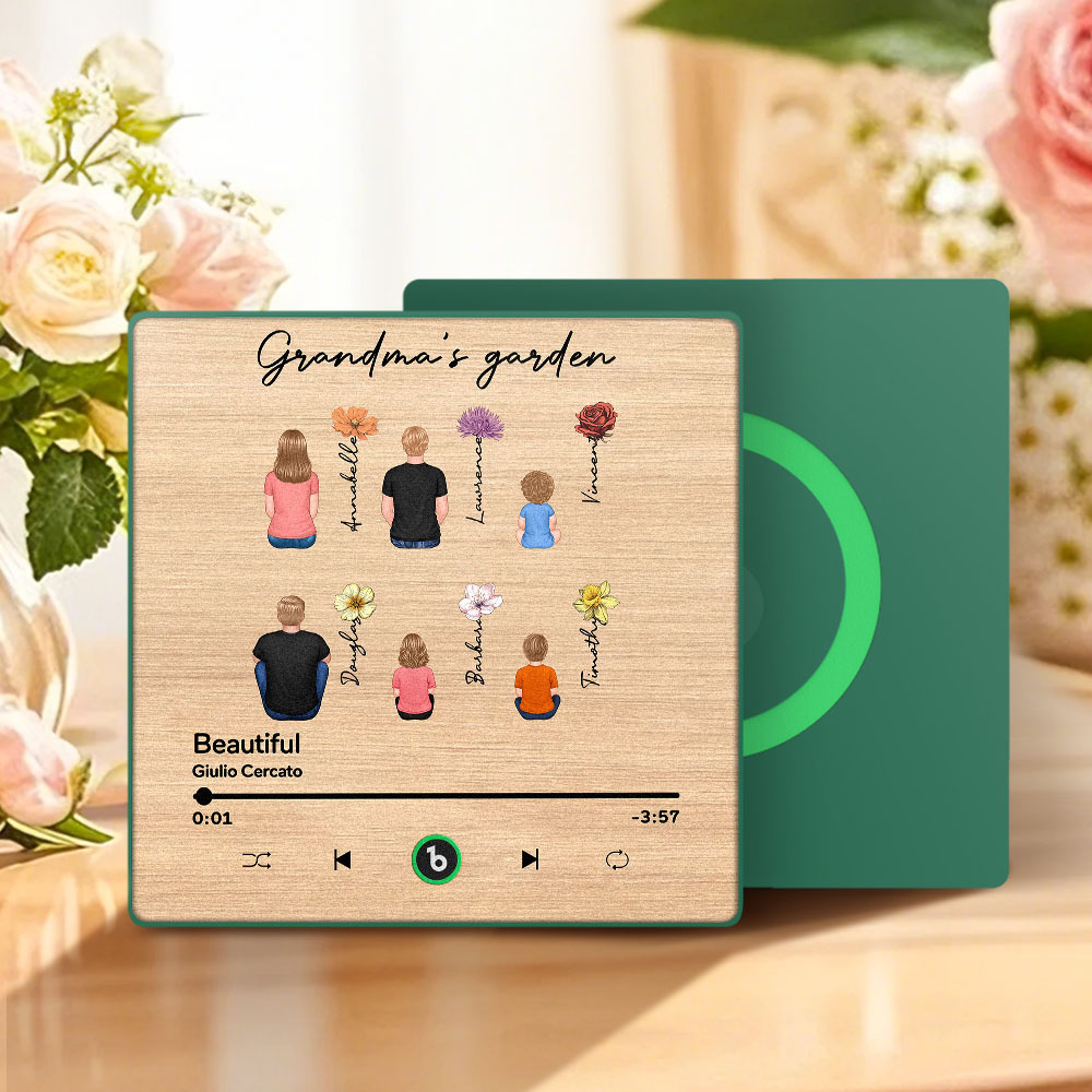 Dzień Matki Spersonalizowany Muzyczny Magnes Lodówkowy Naklejka Ścienna Z Muzyką, Która Odtwarza Muzykę Bez Telefonu Komórkowego Wiele Stylów - MyCustomBrickFigures