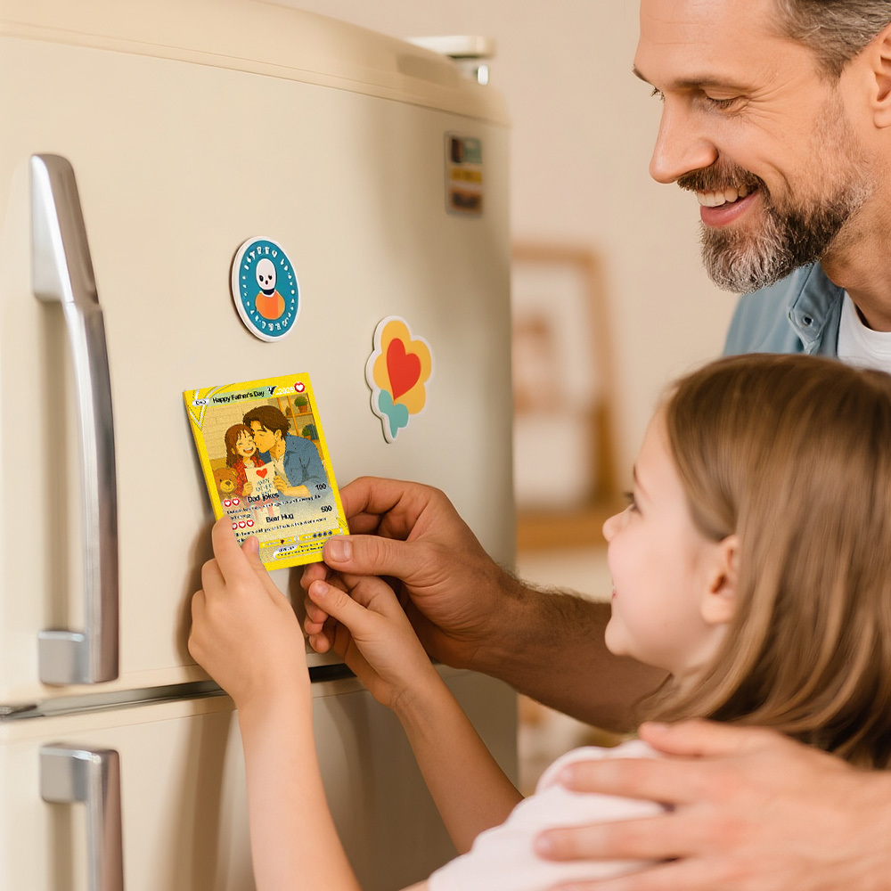 Magnesy Na Lodówkę Z Okazji Dnia Ojca Z Motywem Pokemona Niestandardowe Magnesy Na Lodówkę Prezenty Dla Taty Prezenty Na Dzień Ojca Niestandardowe Prezenty Poke Prezenty Dla Niego - MyCustomBrickFigures