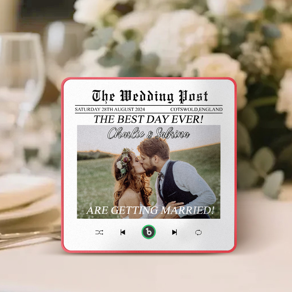 Niestandardowe Magnesy Na Lodówkę Z Muzyką, Album Ze Ślubną Ramką, Kolorowy Magnes Na Lodówkę, Może Odtwarzać Piosenki, Prezenty Ślubne, Prezenty Rocznicowe - MyCustomBrickFigures