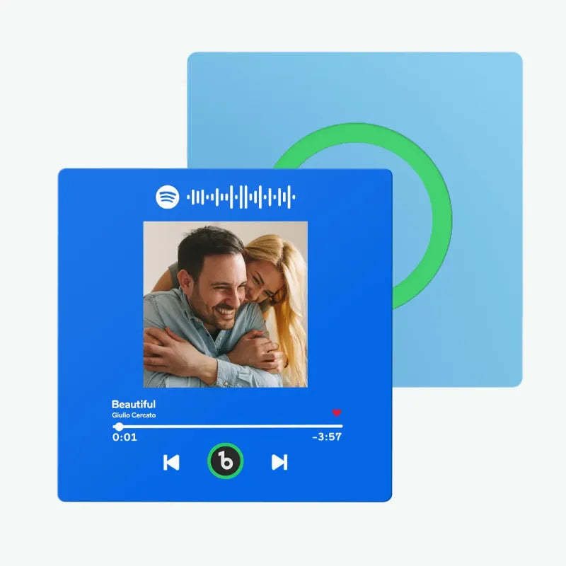 Spersonalizowany Magnes Na Lodówkę Z Muzyką Kolorowy Album Z Ramką Magnes Na Lodówkę Muzyka Na Ścianę Naklejka Ze Zdjęciem Ruch Muzyczny, Który Można Odtwarzać Prezent Dla Pary - MyCustomBrickFigures