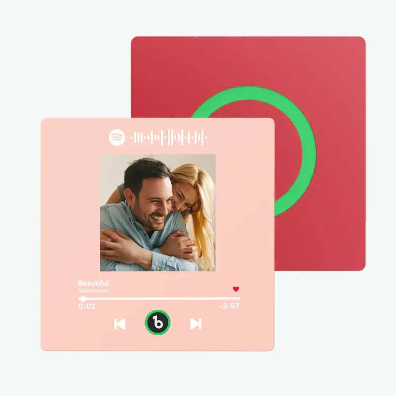 Spersonalizowany Magnes Na Lodówkę Z Muzyką Kolorowy Album Z Ramką Magnes Na Lodówkę Muzyka Na Ścianę Naklejka Ze Zdjęciem Ruch Muzyczny, Który Można Odtwarzać Prezent Dla Pary - MyCustomBrickFigures