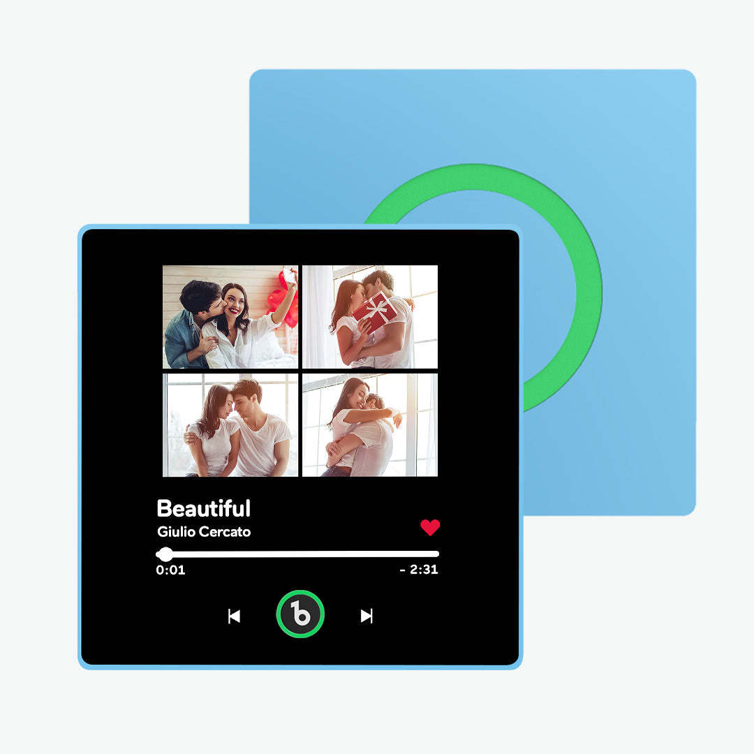 Niestandardowy Magnes Na Lodówkę Z Muzyką Z Kolorową Ramką Spersonalizowany Magnes Na Lodówkę Z Albumem, Z Którego Można Odtwarzać Piosenkę Wyjątkowy Prezent Dla Pary - MyCustomBrickFigures