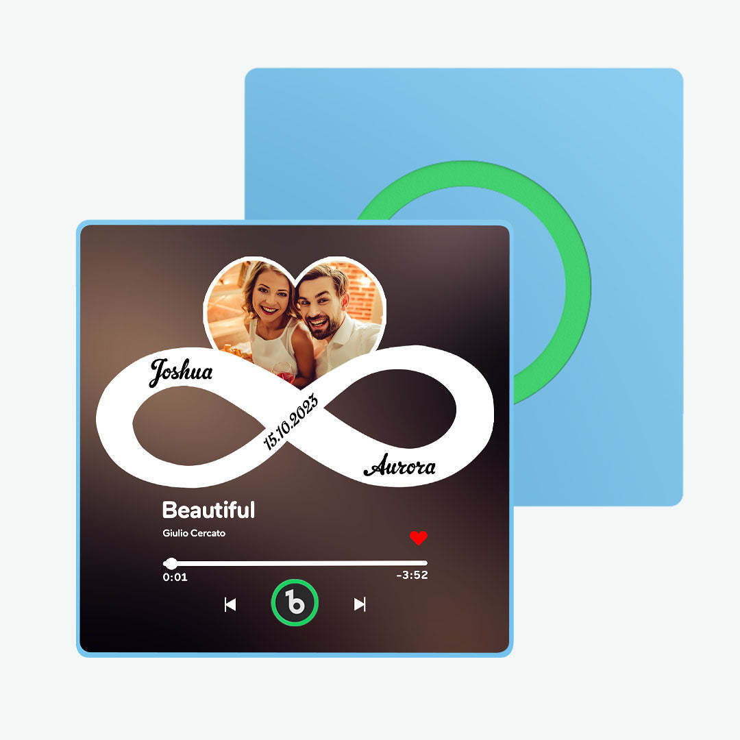 Niestandardowy Magnes Na Lodówkę Z Muzyką W Kolorowej Ramce Spersonalizowany Album Nieskończona Miłość Magnes Na Lodówkę, Który Można Odtwarzać Piosenkę Idealny Prezent Dla Pary - MyCustomBrickFigures