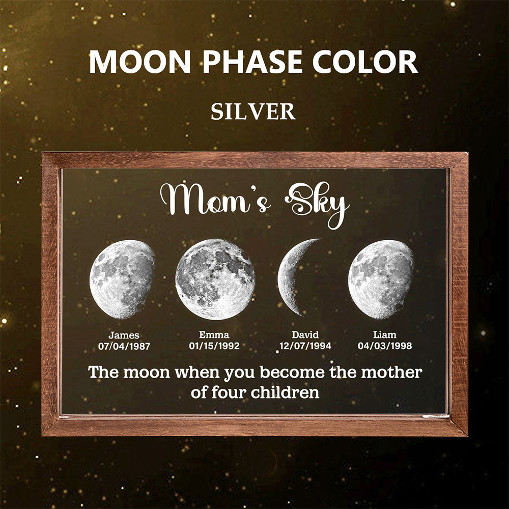 Spersonalizowana Ramka Świetlna Led „mom's Sky" Spersonalizowane Prezenty Dla Mamy - MyCustomBrickFigures