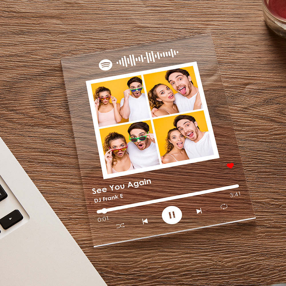 Niestandardowe Wiele Zdjęć Plakietka Spotify Niestandardowa Tabliczka Akrylowa Ze Zdjęciem - MyCustomBrickFigures