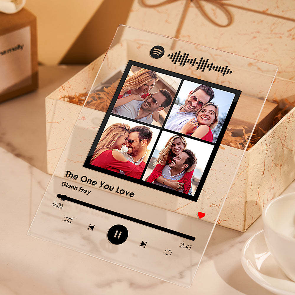 Niestandardowe Wiele Zdjęć Plakietka Spotify Niestandardowa Tabliczka Akrylowa Ze Zdjęciem - MyCustomBrickFigures